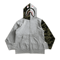 BAPE x 1st Camo Shark Full Zip Hoodie "Grey"