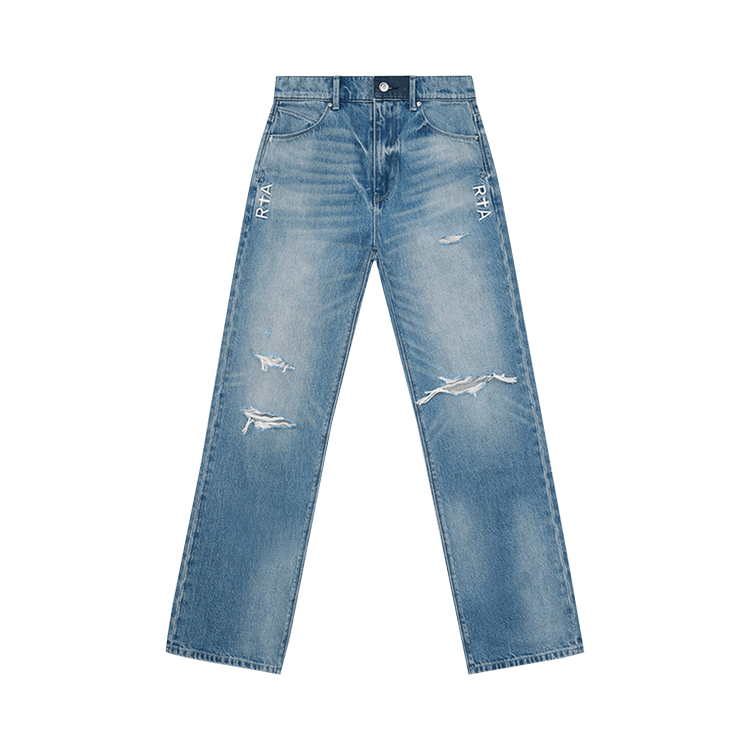 RtA Jonas Straight Leg Jean "Ripped Medium Wash"