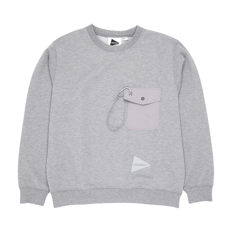 Gramicci x And Wander Pocket Sweat Shirt "Grey"