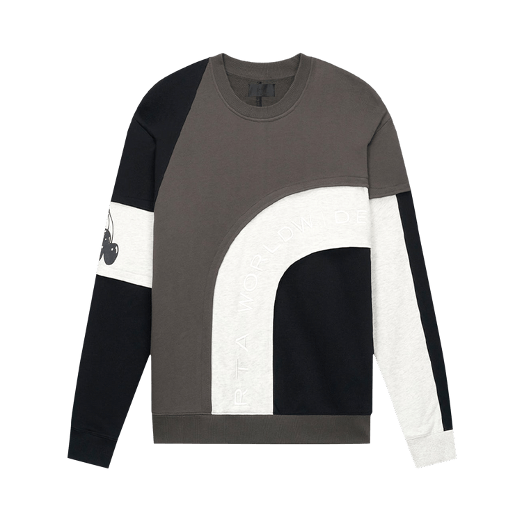 RtA Charles Sweatshirt "Black/White/Grey Patchwork"