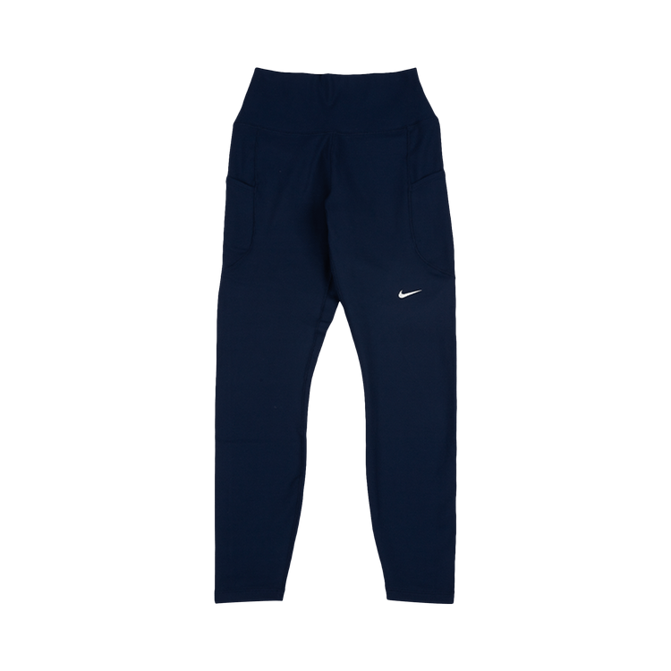 Nike One High-Waisted 7/8 Leggings "Midnight Navy/White"