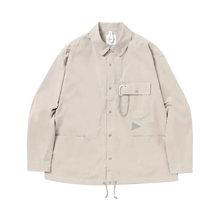 And Wander Dry Rip Shirt Jacket "Light Beige"