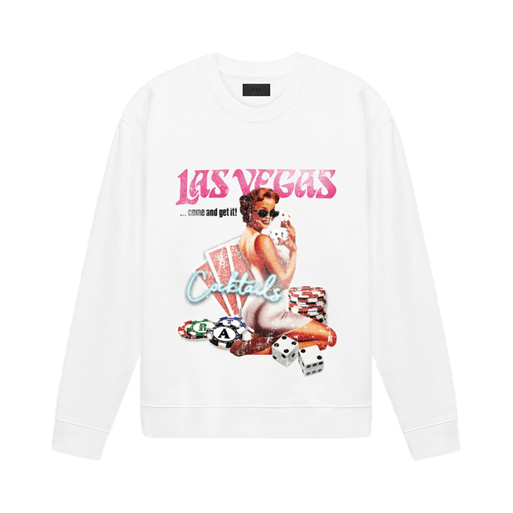 RtA Charles Las Vegas Cocktails Sweatshirt "White"
