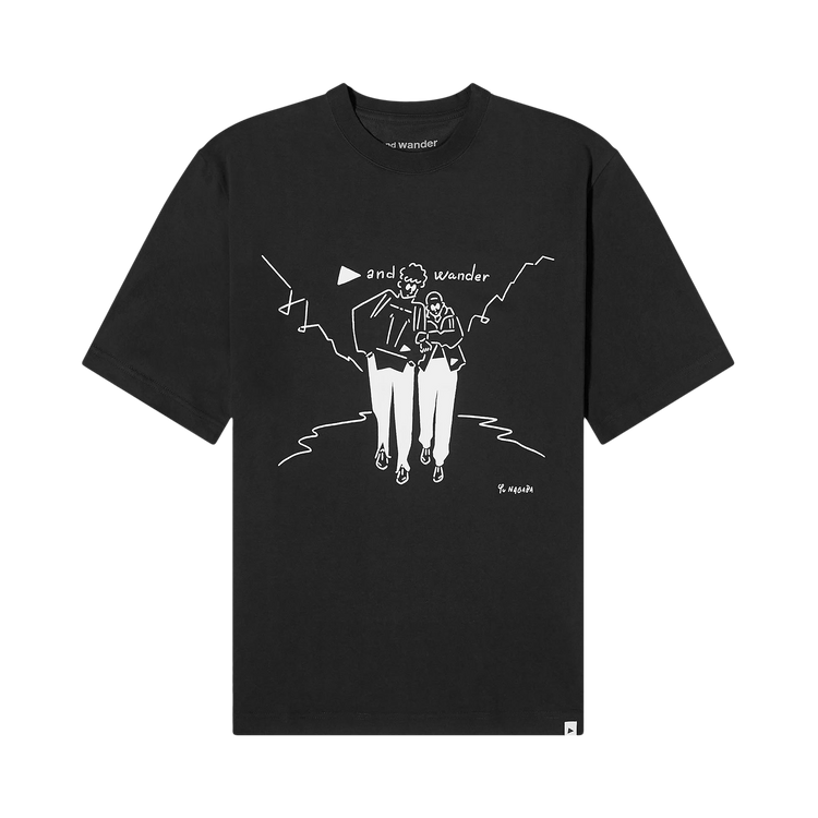 And Wander Yu Nagaba Printed Tee "Black"
