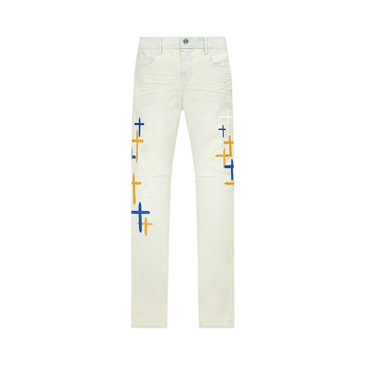 RtA Bryant Skinny Jean "Stormy Sky Cross Patch"