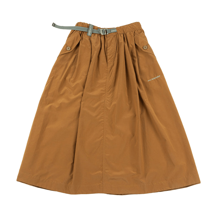And Wander Oversized Cargo Skirt "Brown"