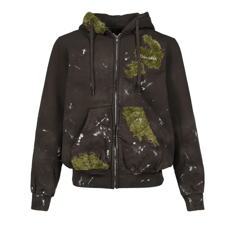 Doublet Moss Grown Embroidery Hoodie "Brown"