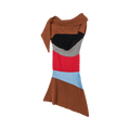 Kiko Kostadinov Lemoyne Knitted Dress "Brown/Red/Blue"