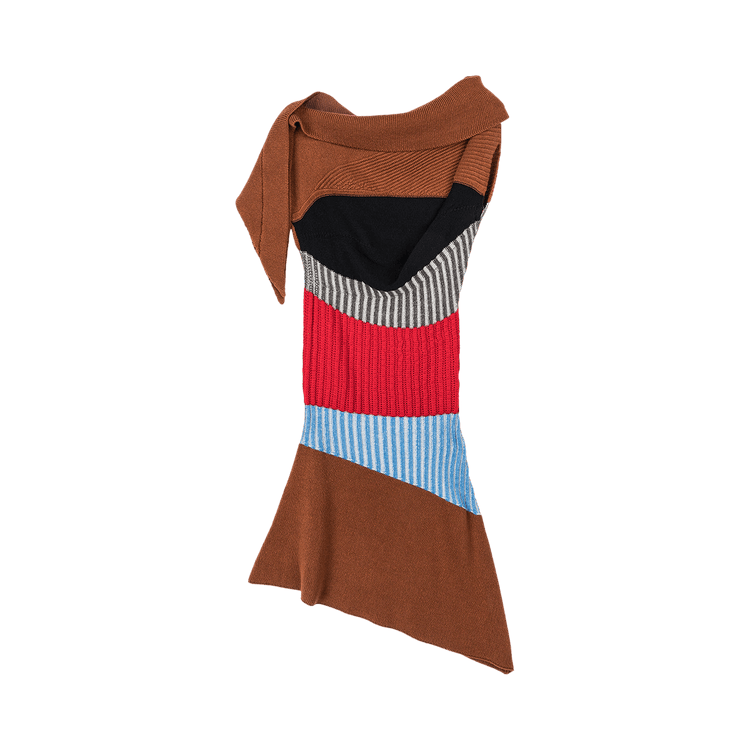 Kiko Kostadinov Lemoyne Knitted Dress "Brown/Red/Blue"