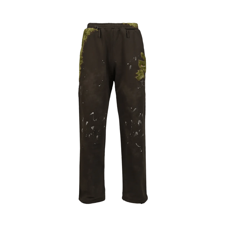 Doublet Moss Grown Embroidery Sweat Pants "Brown"