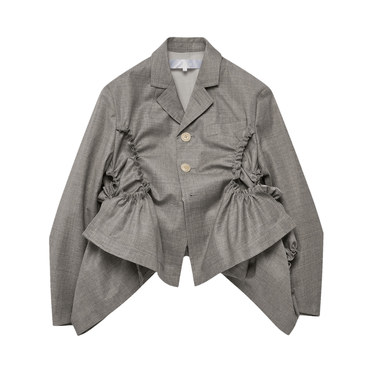 Tao Comme des Garçons Ruched Waist Jacket "Top Grey"