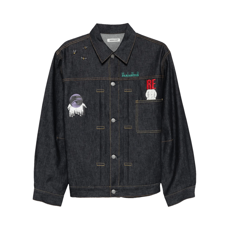 Undercover Oversized Embroidered Blouson "Indigo"