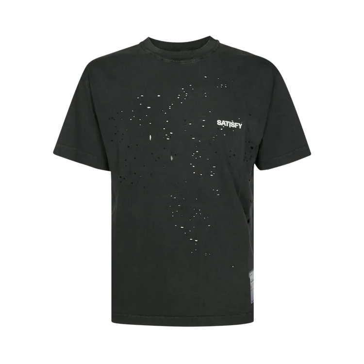 SATISFY Mothtech Minimalist T-Shirt "Aged Black"