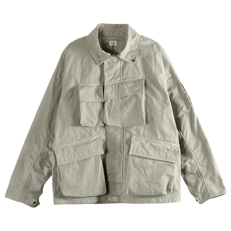 C.P. Company Twill Zip Lens Jacket "Dove"