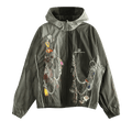 Doublet Moss Embroidered Chain Track Jacket "Charcoal"