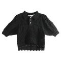 Tao Comme des Garçons Cropped Openwork Sweater "Black"
