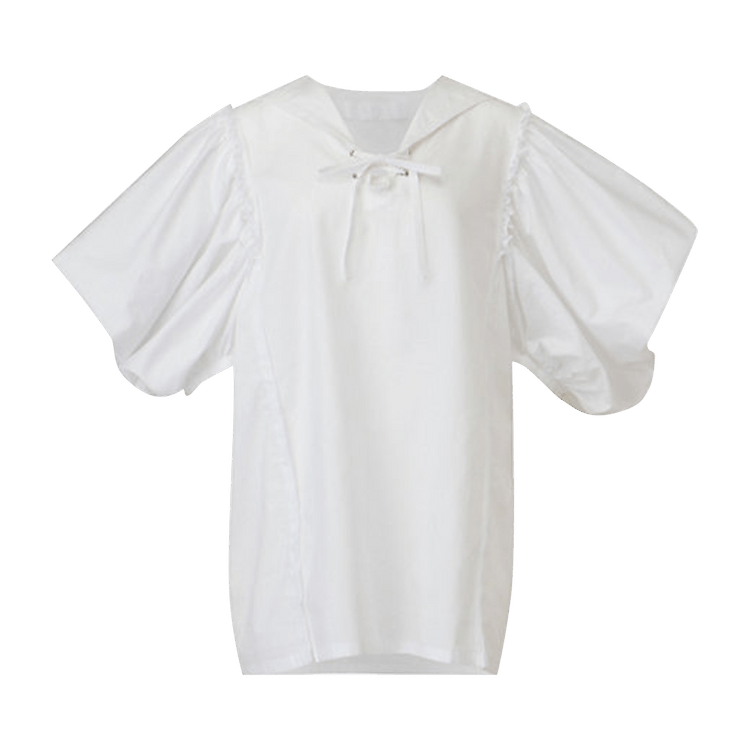 Tao Comme des Garçons Ruffled Sailor Collar Blouse "White"