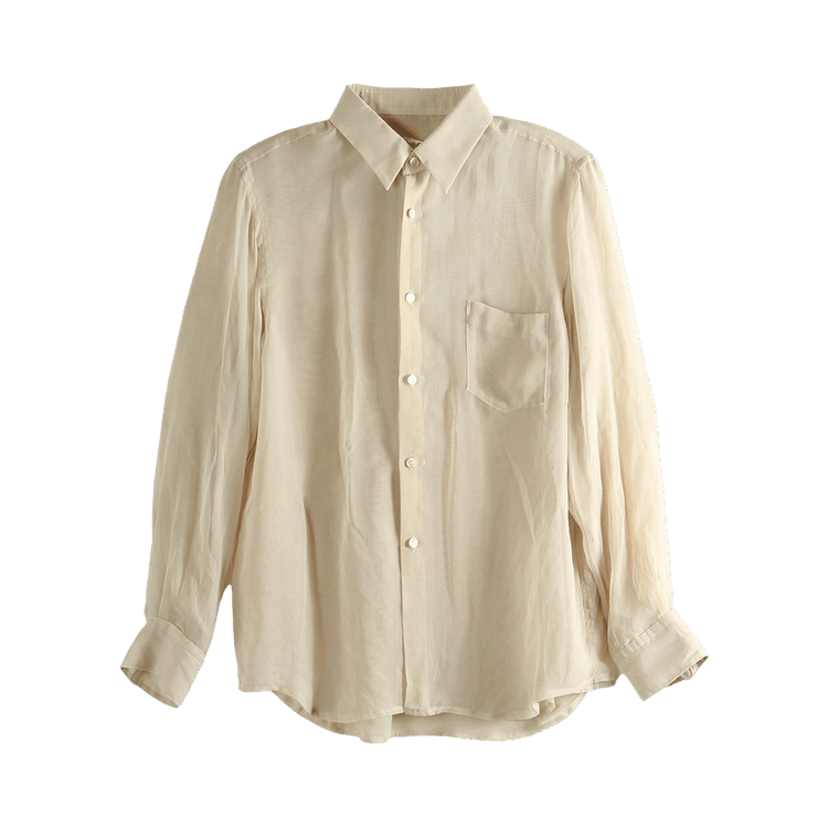 Comme des Garçons Sheer Oversized Fit Shirt "Beige"
