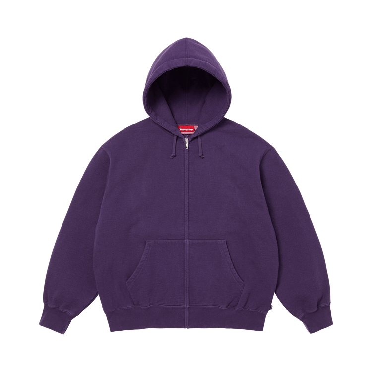 Supreme Cut Out Zip Up Hooded Sweatshirt "Dark Purple"
