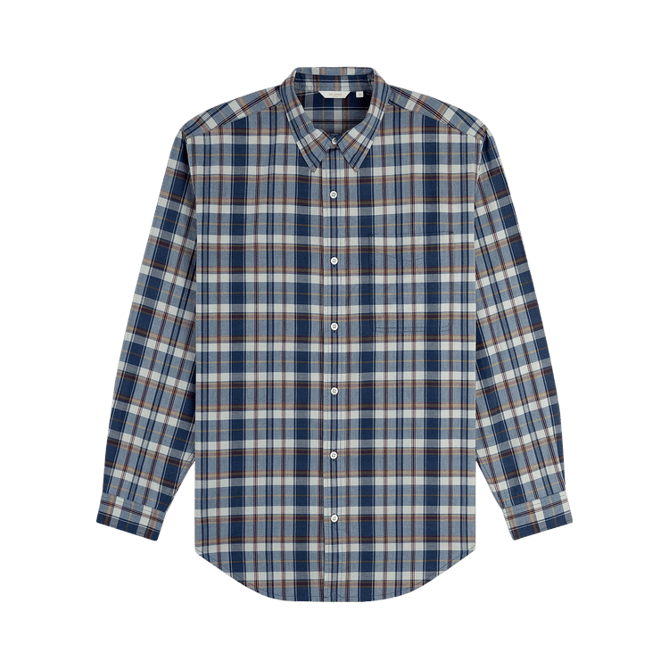 Aimé Leon Dore Washed Madras Shirt "Navy Plaid"