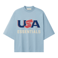 Fear of God Essentials USA Merch Tee "Stone Blue"