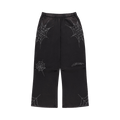 Sp5der Rhinestone Web Sweatpant "Black"