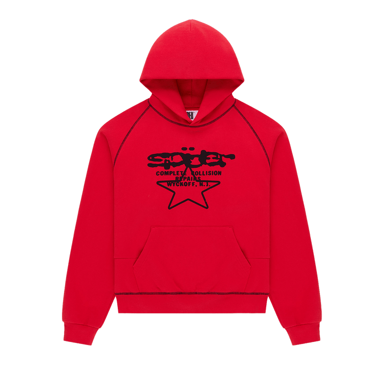 Sp5der Splat Collision Hoodie "Red"