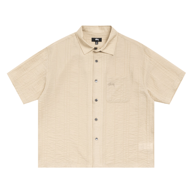 Stussy Pleated Textured Shirt "Tan"