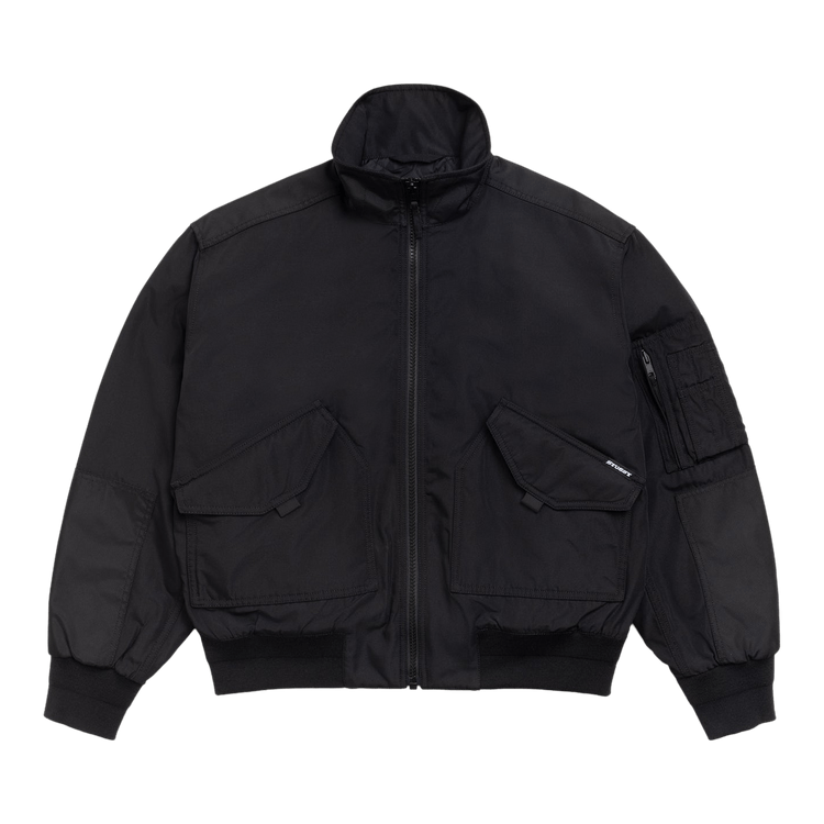 Stussy Mock Neck Flight Bomber "Black"