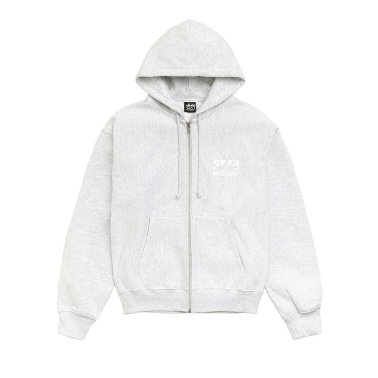 Stussy Box Crown Zip Hoodie "Ash Heather"