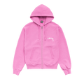 Stussy Stack Zip Hoodie Pigment Dyed "Pink"