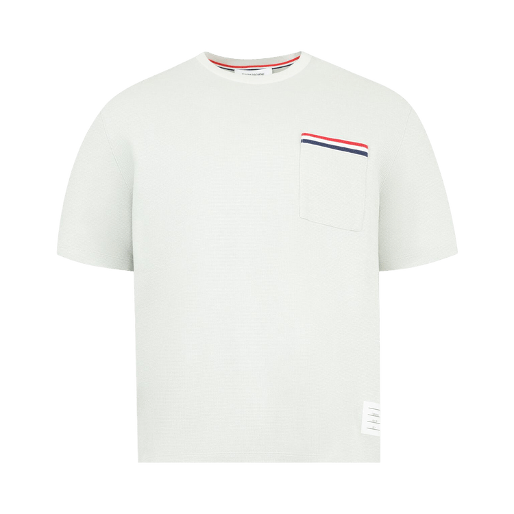 Thom Browne RWB Short-Sleeve Pocket Tee "Pale Grey"