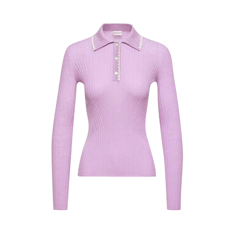 Moncler Long-Sleeve Polo "Purple"