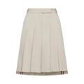 Thom Browne Bermuda Length Front Fly Pleated Skirt "Beige"