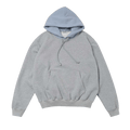 Auralee Smooth Soft Pullover Parka "Top Grey/Dusty Blue"