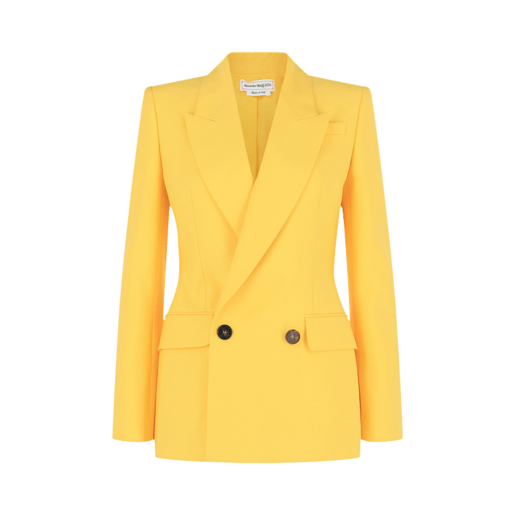 Alexander McQueen Tailored Double-Breasted Blazer "Bright Yellow"