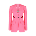 Alexander McQueen Slashed Single-Breasted Blazer "Pink"