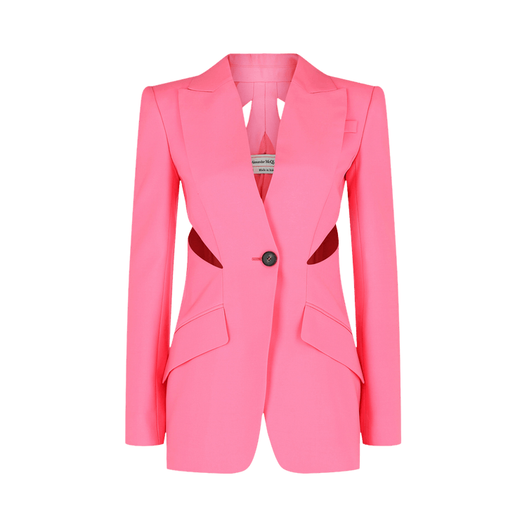 Alexander McQueen Slashed Single-Breasted Blazer "Pink"