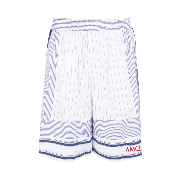 Alexander McQueen Striped Bermuda Shorts "White/Blue"