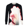 Alexander McQueen Solarized Flower-Print Pullover Sweater "Black/Red/Ivory/Blue"
