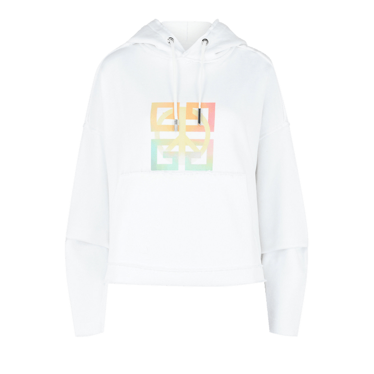 Givenchy 4G Peace-Print Hoodie "White"