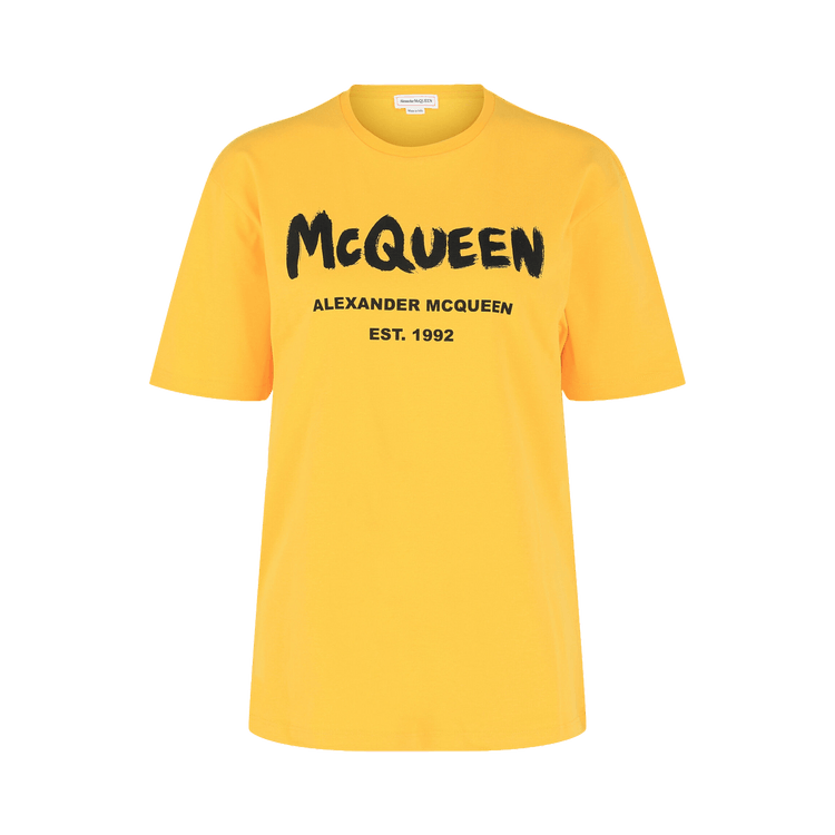 Alexander McQueen Graphic Print Logo T-Shirt "Pop Yellow/Black"