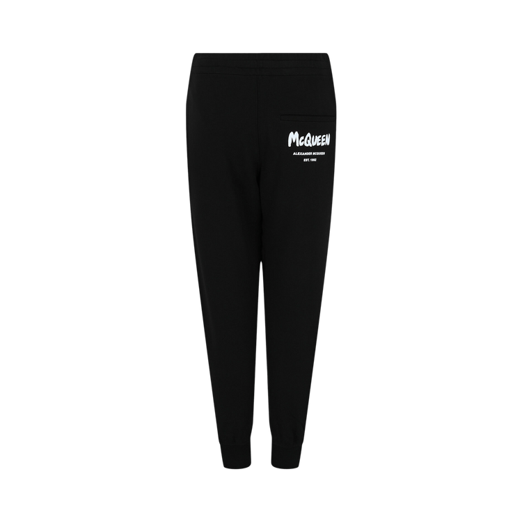 Alexander McQueen Graffiti Logo Joggers "Black/White"