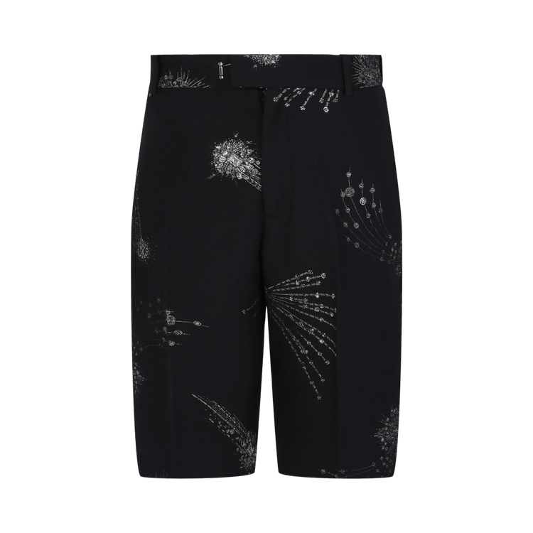 Alexander McQueen Embellished Astral Shorts "Black/Silver"