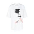 Alexander McQueen Rose Print Graphic T-Shirt "White"