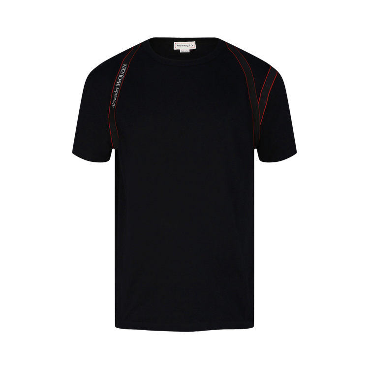 Alexander McQueen Tape Logo Harness Crewneck T-Shirt "Black"