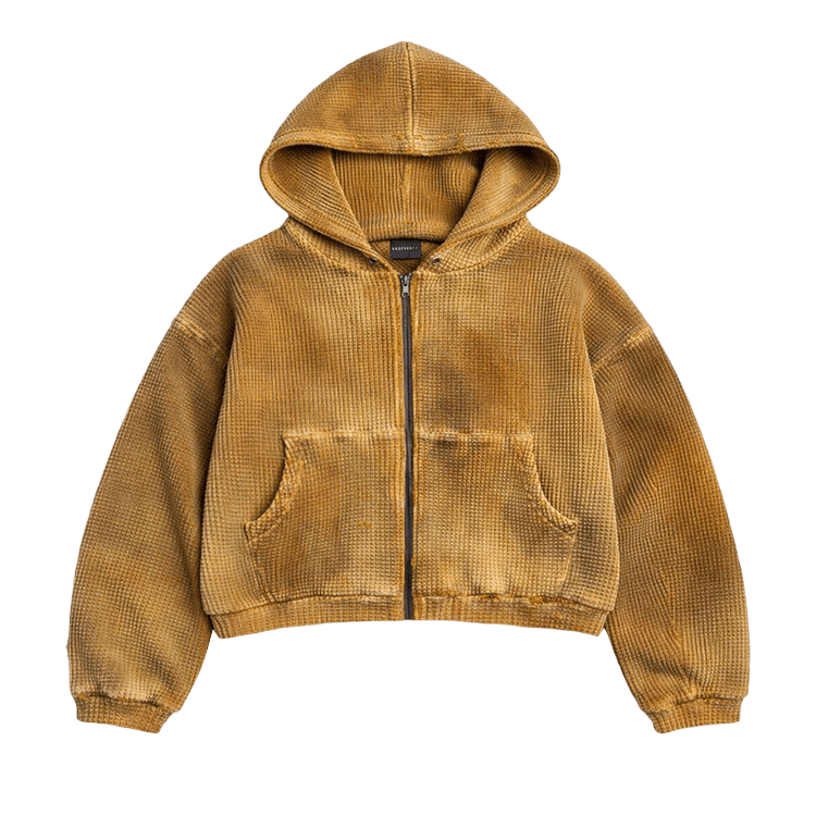 GV Gallery Waffle Thermal Zip Up "Mustard"