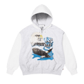Supreme x MM6 Maison Margiela Eagle Zip Up Hooded Sweatshirt "Ash Grey"