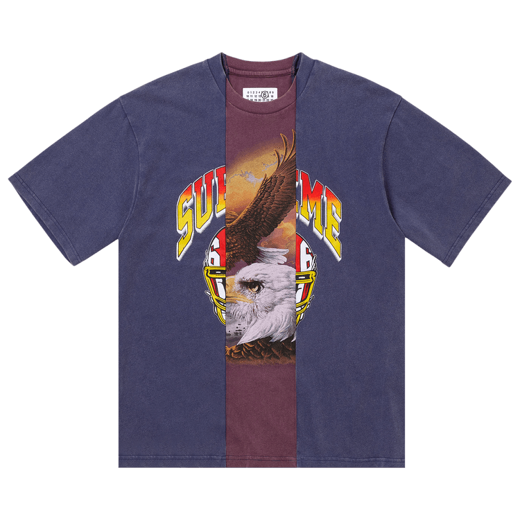 Supreme x MM6 Maison Margiela Split Short-Sleeve Top "Navy"