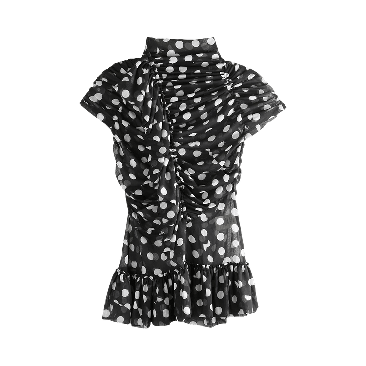 Dries Van Noten Cut Polka Dot Print Shirt "Black"